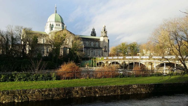 Salmon Weir Bridge and Galway Cathedral